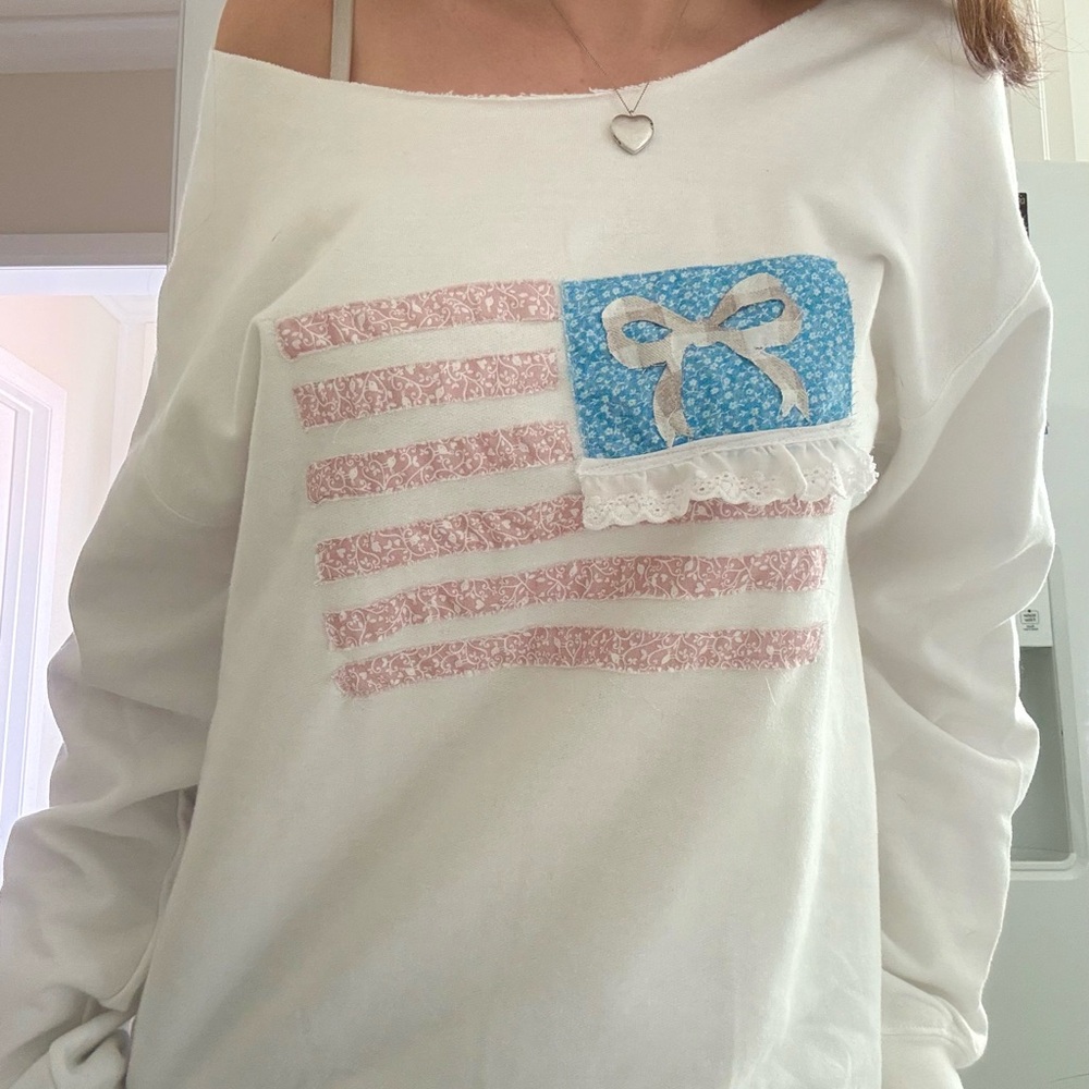 Custom made american flag hoodie